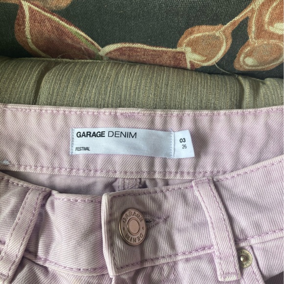 New without tag Garage festival high waisted shorts size 3 light pink - Picture 3 of 3